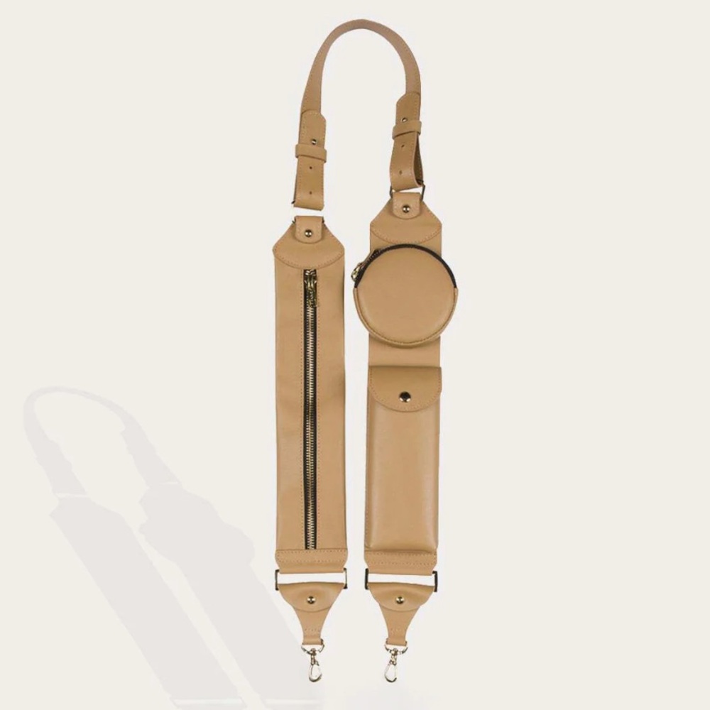 Bandolier Jaden Tan Adjustable Strap with Pouch